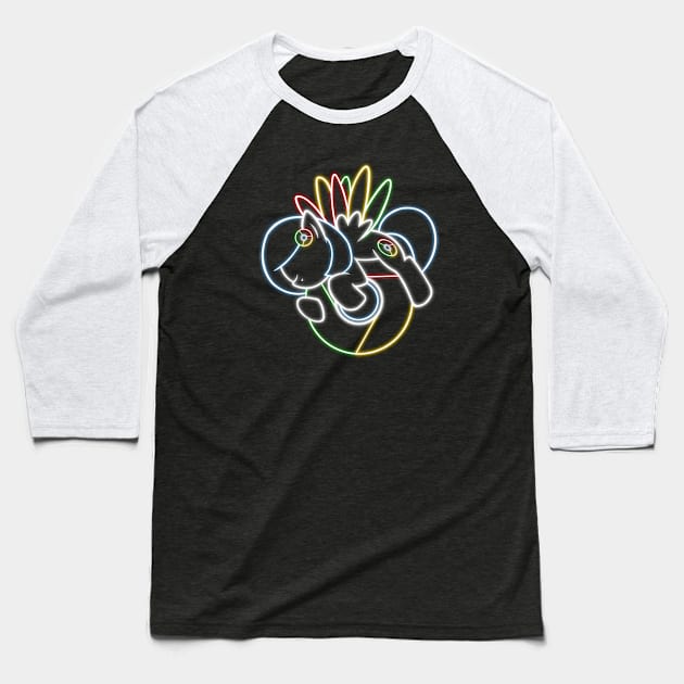 Neon Chrome Pony Baseball T-Shirt by Brony Designs